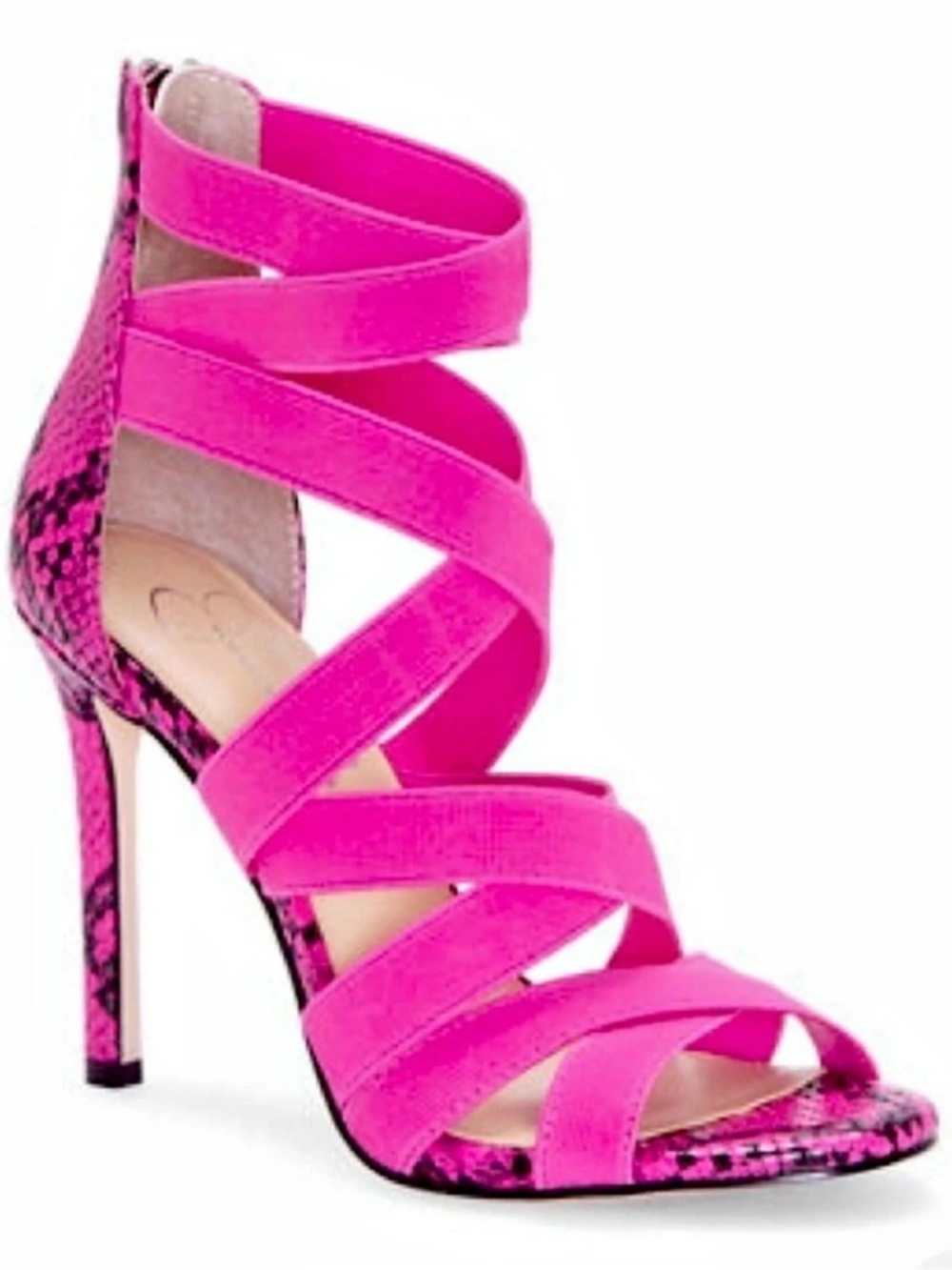 Jessica Simpson Canye Heeled Sandal Pink & Black Heels